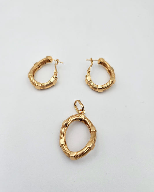 DA 207 EARRING &PENDANT