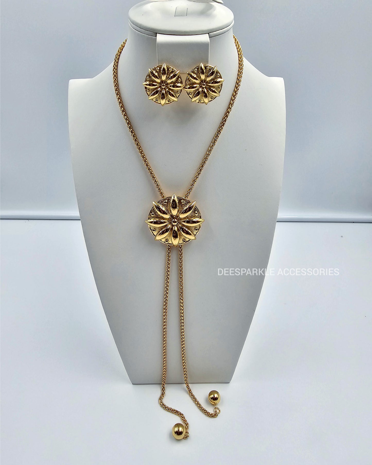 DA 253 ADJUSTABLE LONG NECKLACE WITH EARRING