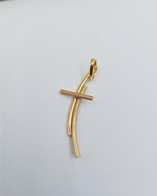 DA 375 DOUBLE CROSS PENDANT